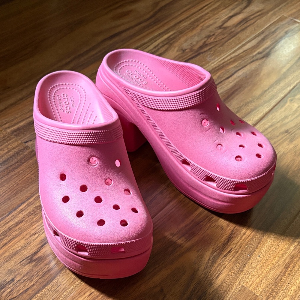 CROCS Pink Siren Clog Platform 9 - Picture 7 of 10